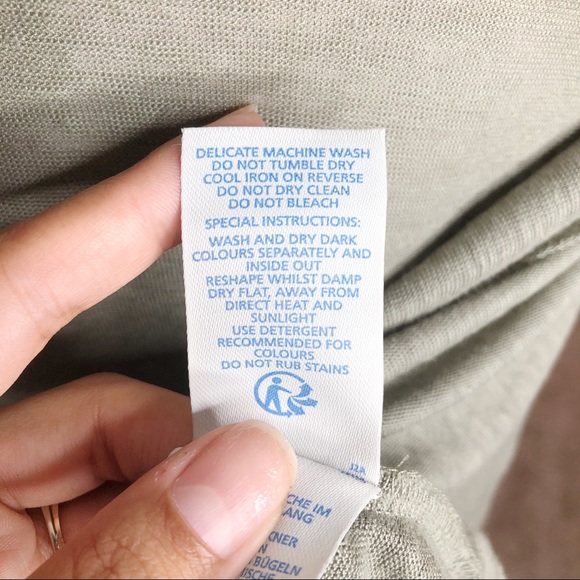 Boden Olive Green Open Front Linen Cardigan Size 4 - Picture 9 of 9